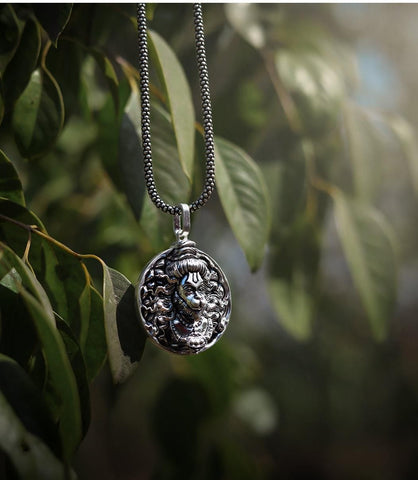 Silver Chain with Hanuman Pendant